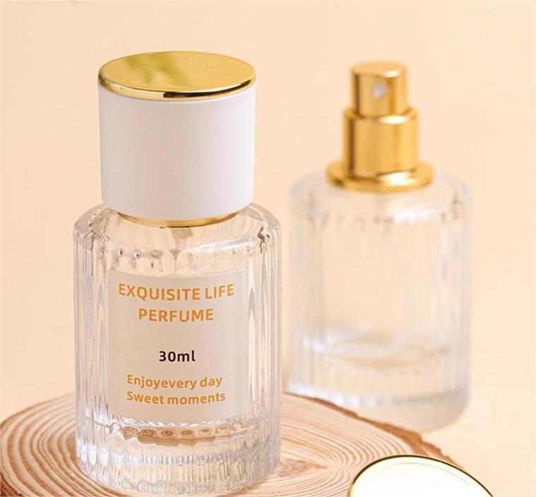 Wholesale refillable perfume glass bottles spray crystal clear transparent 30ml 50ml 100ml