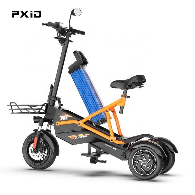 European warehouse Retail price 500W 48V Import China Folding off road Food Delivery Electric 3 Wheel Electric Scooter With Seat