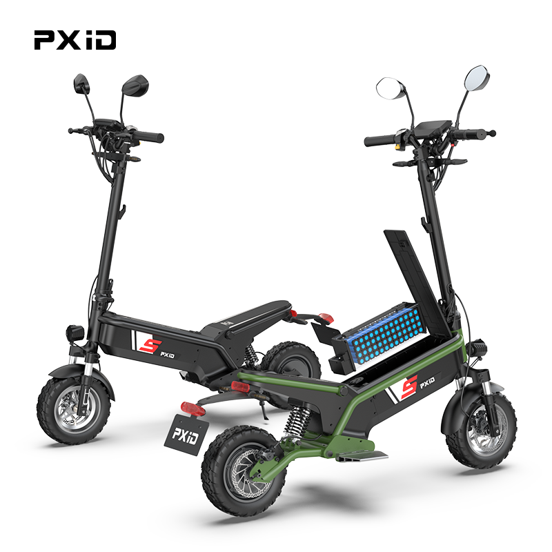 EU warehouse scooter PXID F1 adults powerful fast speed electric scooter highest speed can reach 50kmh with dual suspension