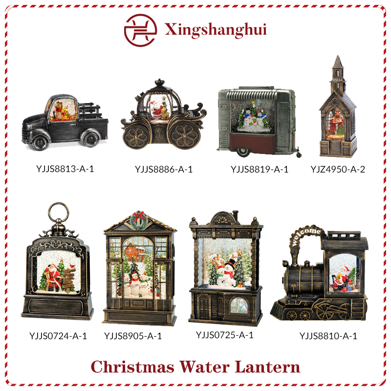 Acrylic new designed fantastic hotsell pumpkin carriage water lantern for home decoration christmas decoration landscape present