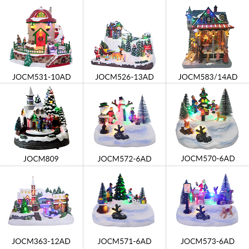 Custom Label Landscape Garden Castle Artificial Resin Figure for Home Decoration for Children's Room Christmas Theme resin