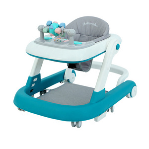 Multi-functional baby walker with music 6-12 months baby can sit and push two-in-one anti-rollover anti-O-shaped legs