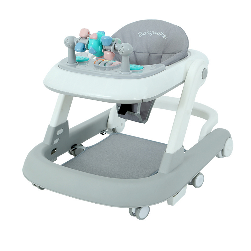 Multi-functional baby walker with music 6-12 months baby can sit and push two-in-one anti-rollover anti-O-shaped legs