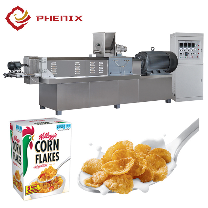 Automatic Corn Flake Maize Flakes Breakfast Cereal Making Machine Food Processing Line from Phenix Machinery