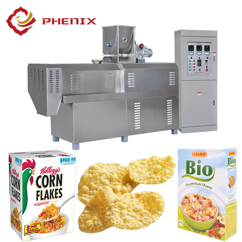 Automatic Corn Flake Maize Flakes Breakfast Cereal Making Machine Food Processing Line from Phenix Machinery