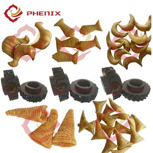 Small frying crispy 3d corn bugles pellets fried chips snacks food machine production line bugles making extruder machine