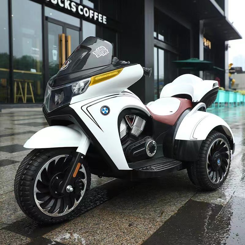 Children's electric motorcycle can sit on adults charging tricycle super large toy car