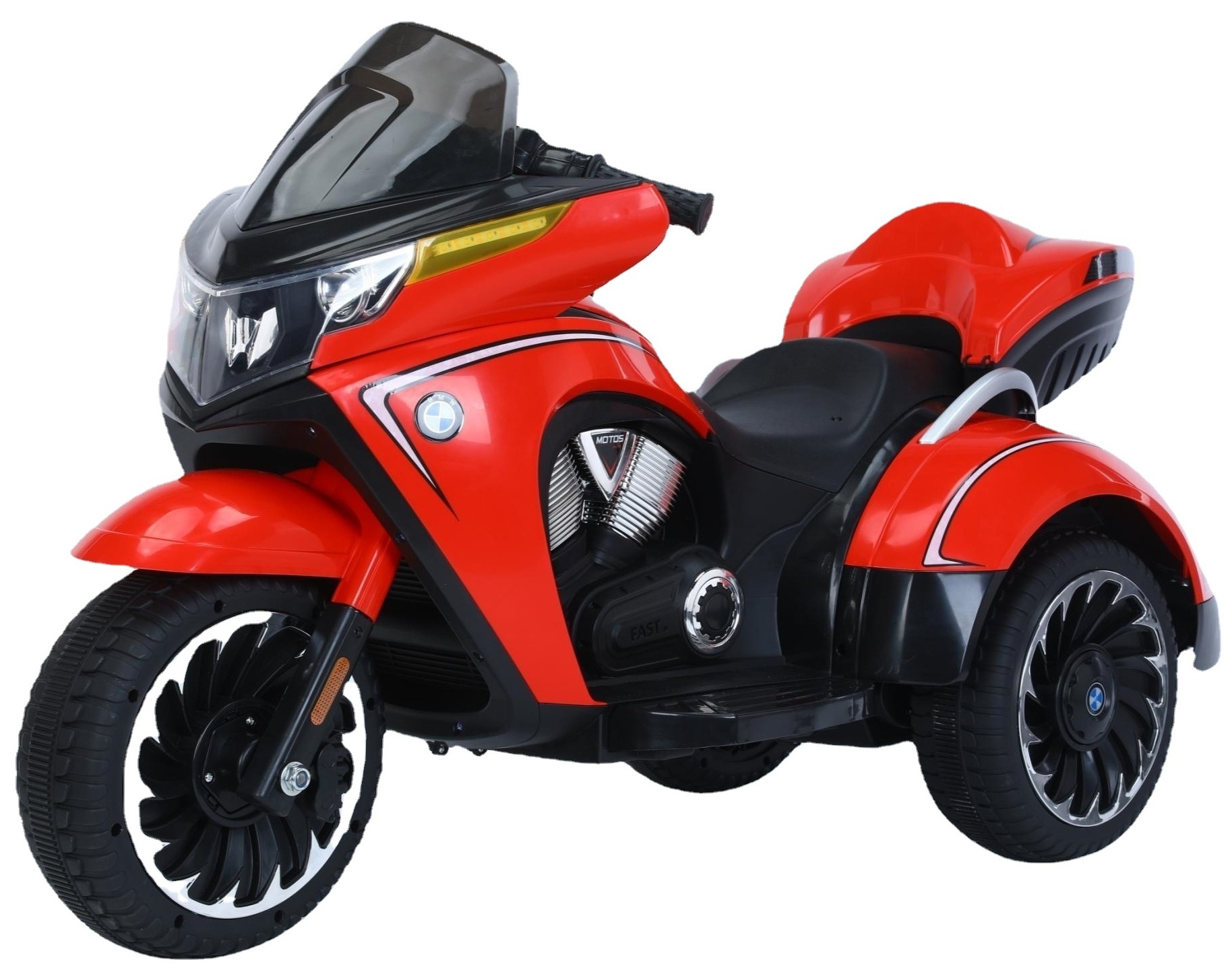 Children's electric motorcycle can sit on adults charging tricycle super large toy car