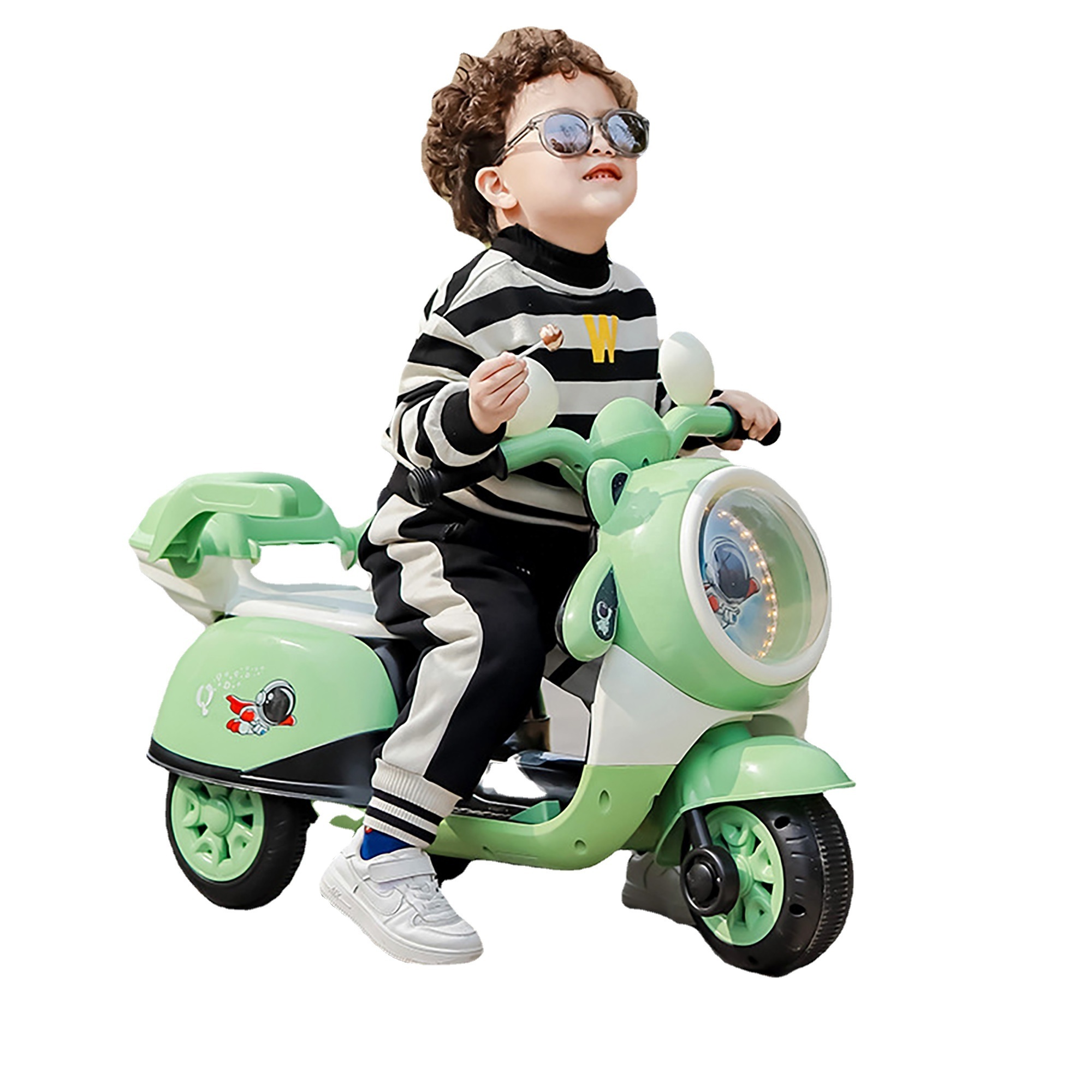 Ride-on cars for kids motorbike two-seater learning toys 6V/4.5A/7A battery tricycle motorcycle 380W motor Simulated throttle