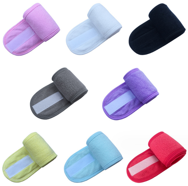 New Arrival Stretch Head Wrap For Bath Ultra Soft Adjustable Makeup Hair Band With Magic Tape