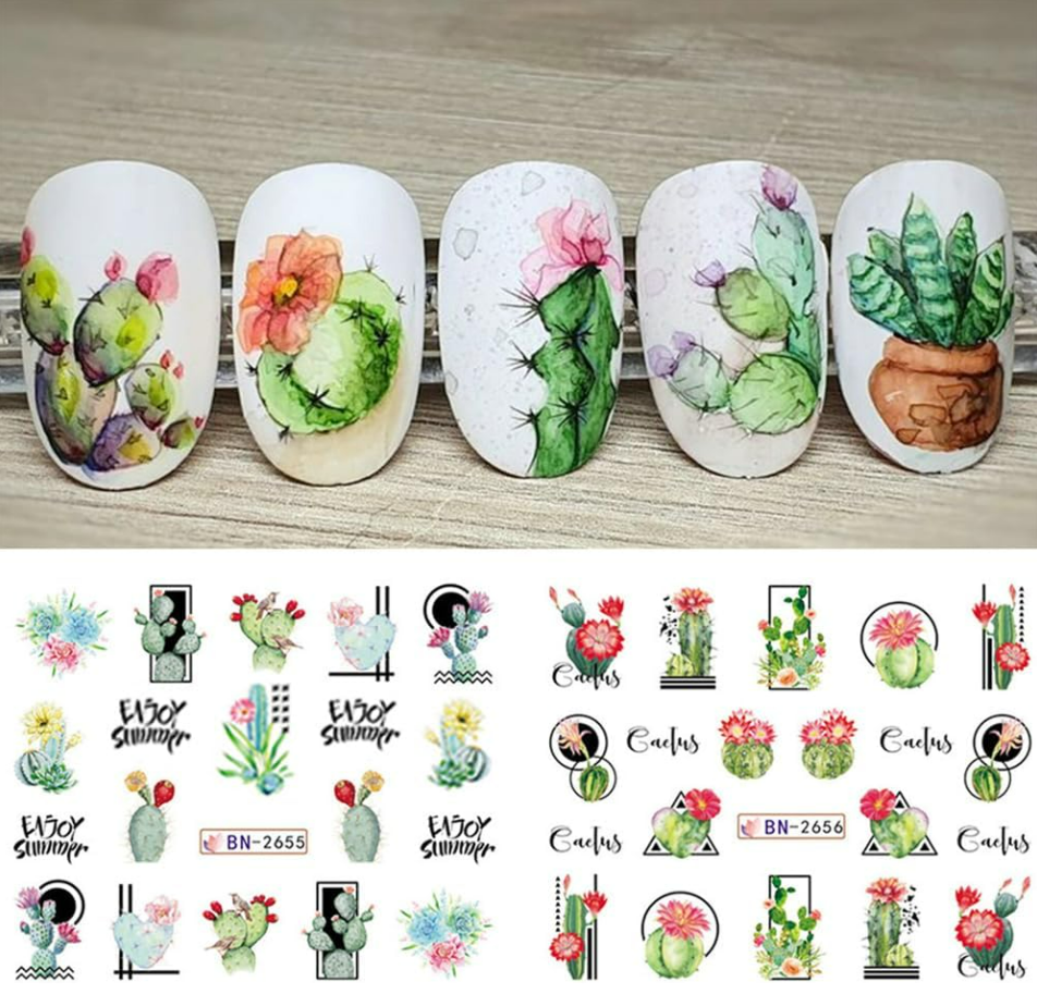 Wholesale Price Summer Day Nail Stickers Palm Tree Coconut Nail Stickers DIY Art Decals Strips