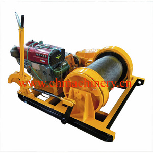 DIESEL DRIVE WINCH for barge anchoring and mooring