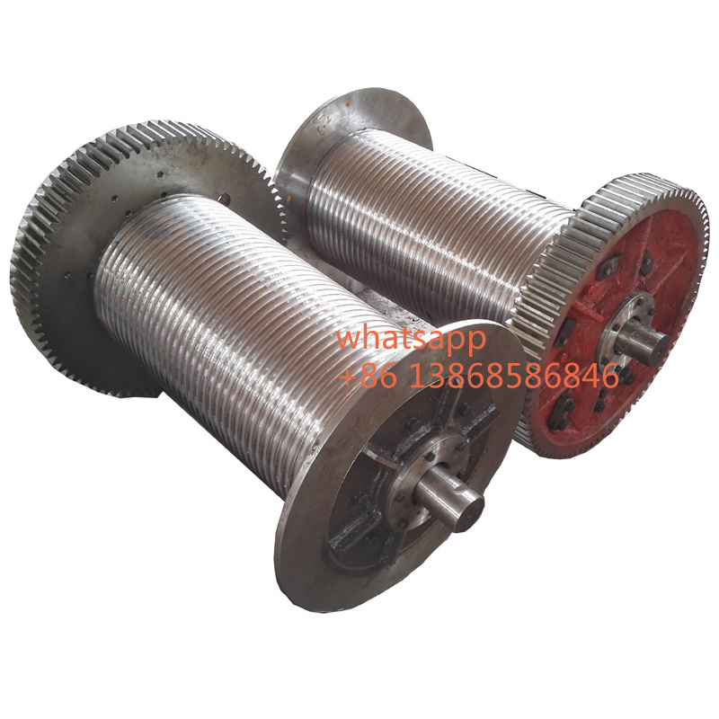 steel cable wire rope drum customization for winch hoist windlass large diameter and length groove steel plate