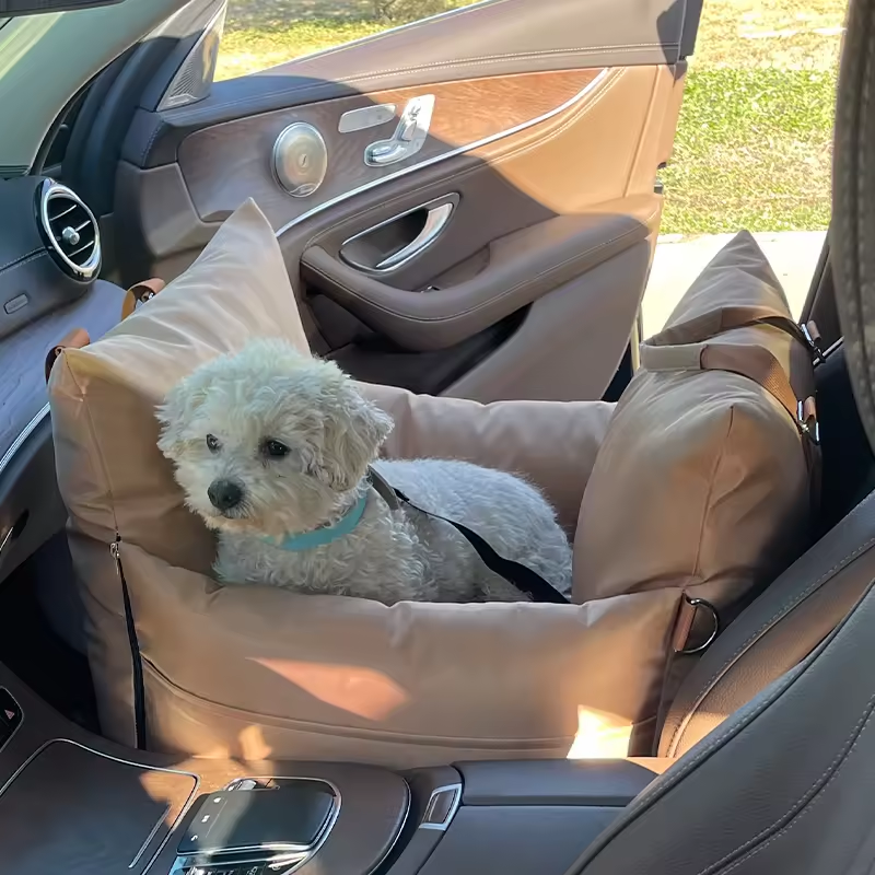 Luxury Outdoor Removable Waterproof Small Dog Car Seat Cover Pet Back Front Dogs Bed Booster car seat Belt Extender Travel Mat