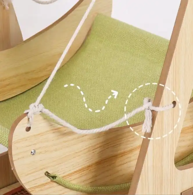 New Wood Shaker Breathable Double Layer Pet Rest Hanging Basket Pet Cat Swing Hammock Removable Washable Pet Bed Cat Bed