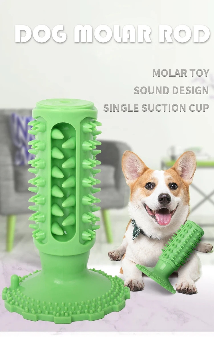 Official Certification Rubber Suction Cup Indestructible Sounding Pet Chew Toothbrush Toys For Dogs