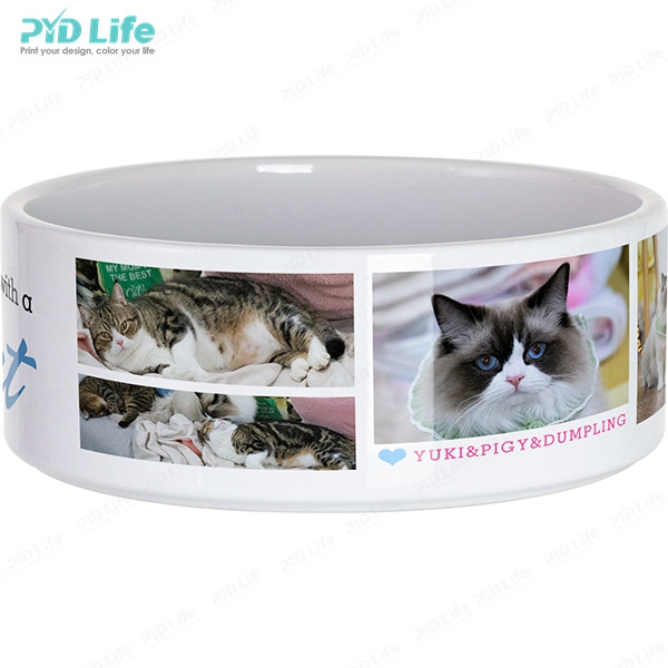 PYD Life Blank Sublimation Pet Cat Dog Ceramic Food Water Bowls