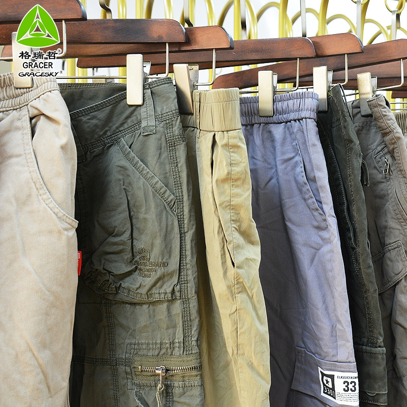 Second Hand Clothes Uk Free Used Clothes Adult Cargo Long Pants Used Clothing Bale 100Kg