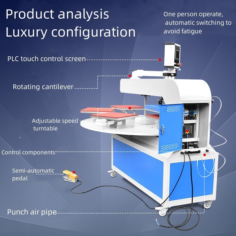 Fully Automatic Heat Press Machine 20x20cm Six-Station Heat Transfer Machines