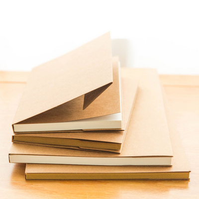 Wholesale Soft Kraft Paper Cover A4 A5 B5 Notebook Ruled Blank Line Diary Note Book For School