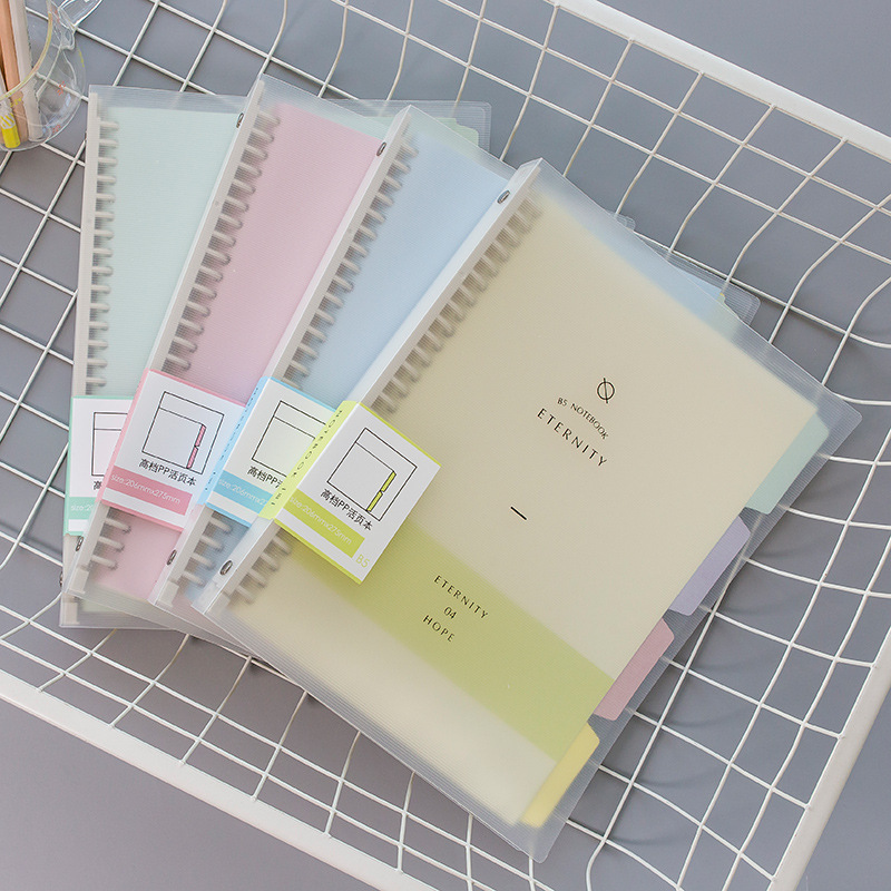 Wholesale PVC Plastic Waterproof Transparent Notebook Cover Files Folder 6 Ring Clear Loose Leaf Binder Notebook