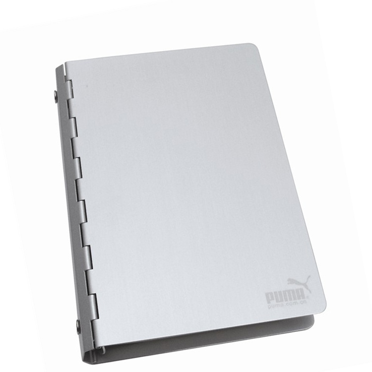 A5 Aluminum Cover Metal Clipboard Folder With Ring Binder