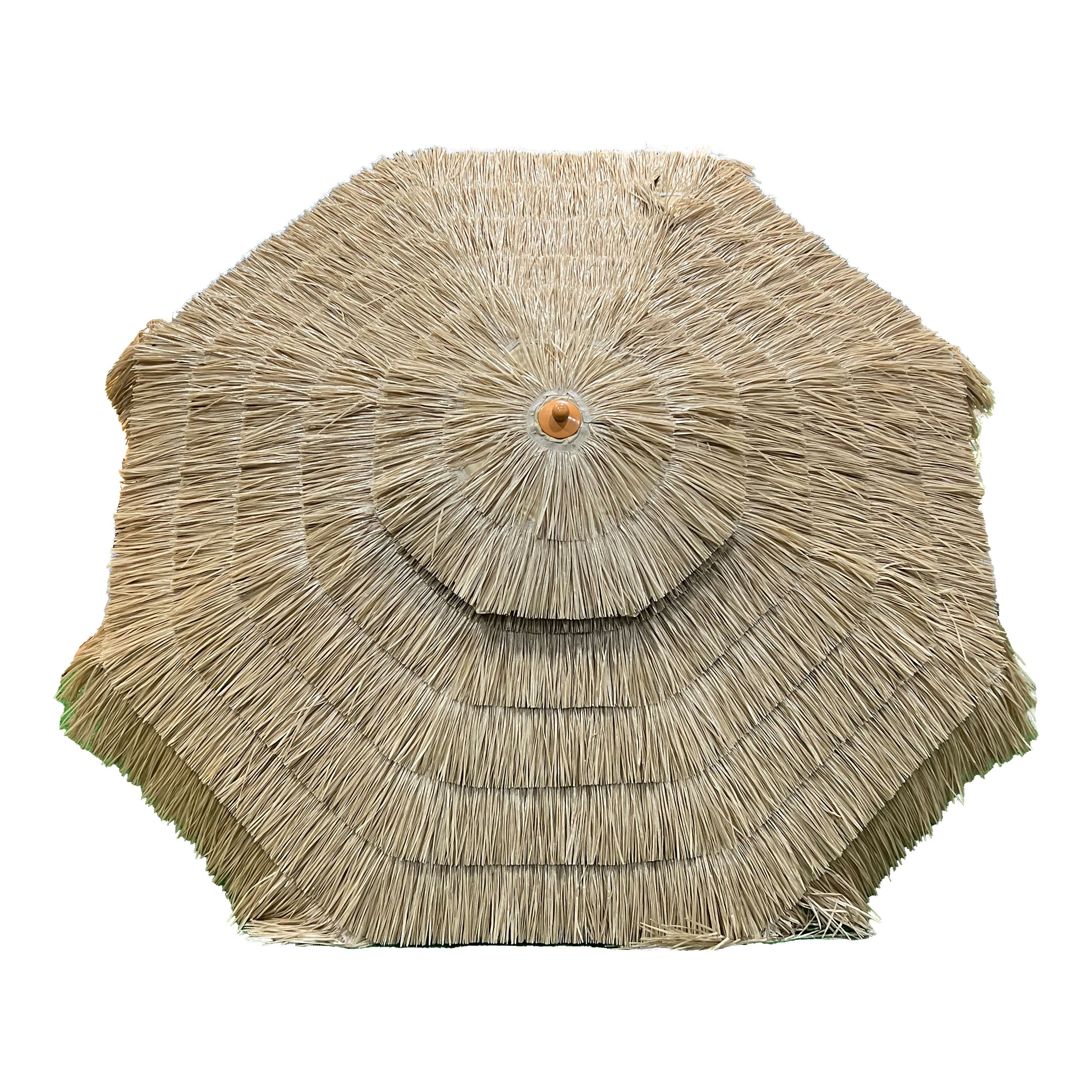 Pengyi 2024 New Outdoor Thatch Cover Sun Umbrella Simulation Straw Beach patio Parasol