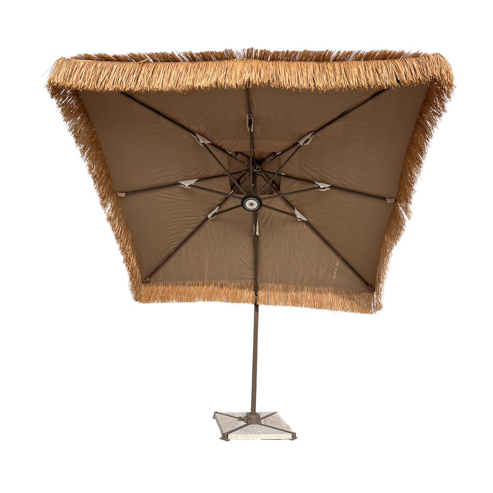 Pengyi Cheap price large hawaii outdoor beach Parasol patio straw raffia Umbrellas