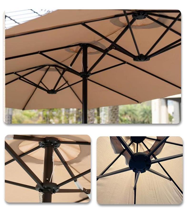 Pengyi New Outdoor Wholesale Outdoor Beach Garden Umbrella Metal Double-sided Patio Umbrella