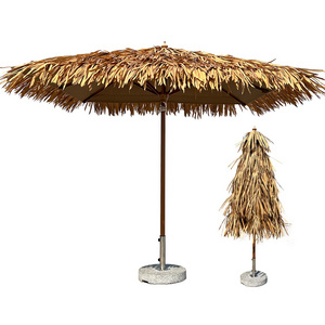 Pengyi outdoor entertainment Palm leaf thatch umbrella synthetic thatch patio beach umbrella