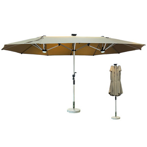 Pengyi 15ft Double-Sided Outdoor Market Umbrella Oversize Pool Patio Beach sunshade