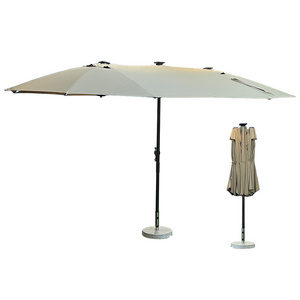 Pengyi 15ft Huge Rectangular Extra Parasol Large Double-Sided Beach Courtyard Patio Umbrella