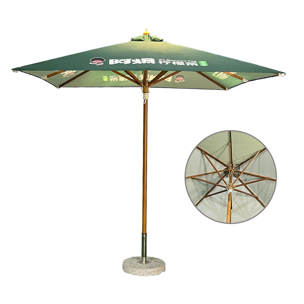 Pengyi customized square huge outdoor umbrella beer coffee drink bar beach patio umbrella