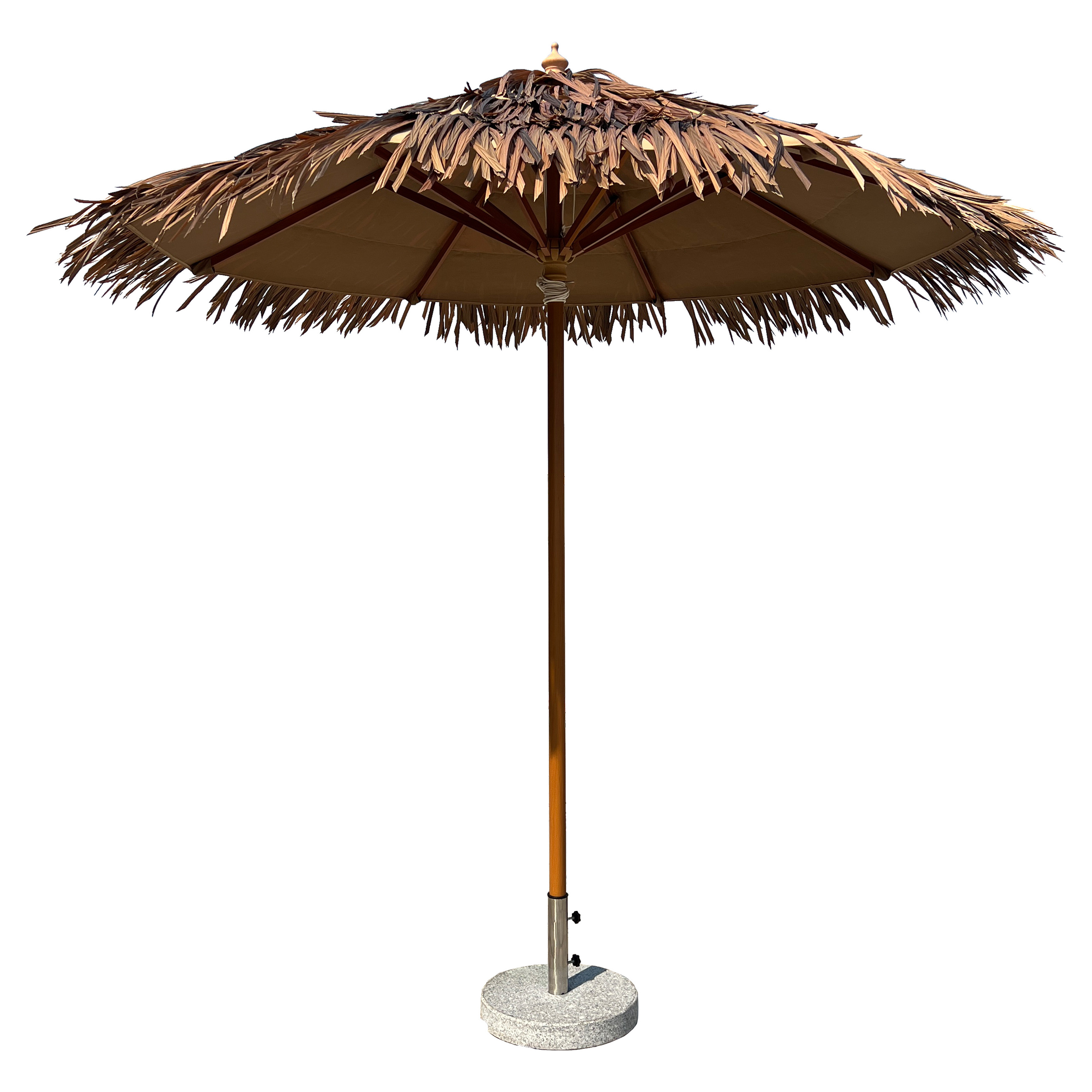 Pengyi Hot Selling Thatch Cover Beach Umbrella Aluminum Alloy Thatched Landscape Parasol