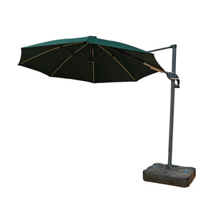 PY Round fiberglass roman umbrella outdoor garden cafe camping solar light fiberglass roman parasol