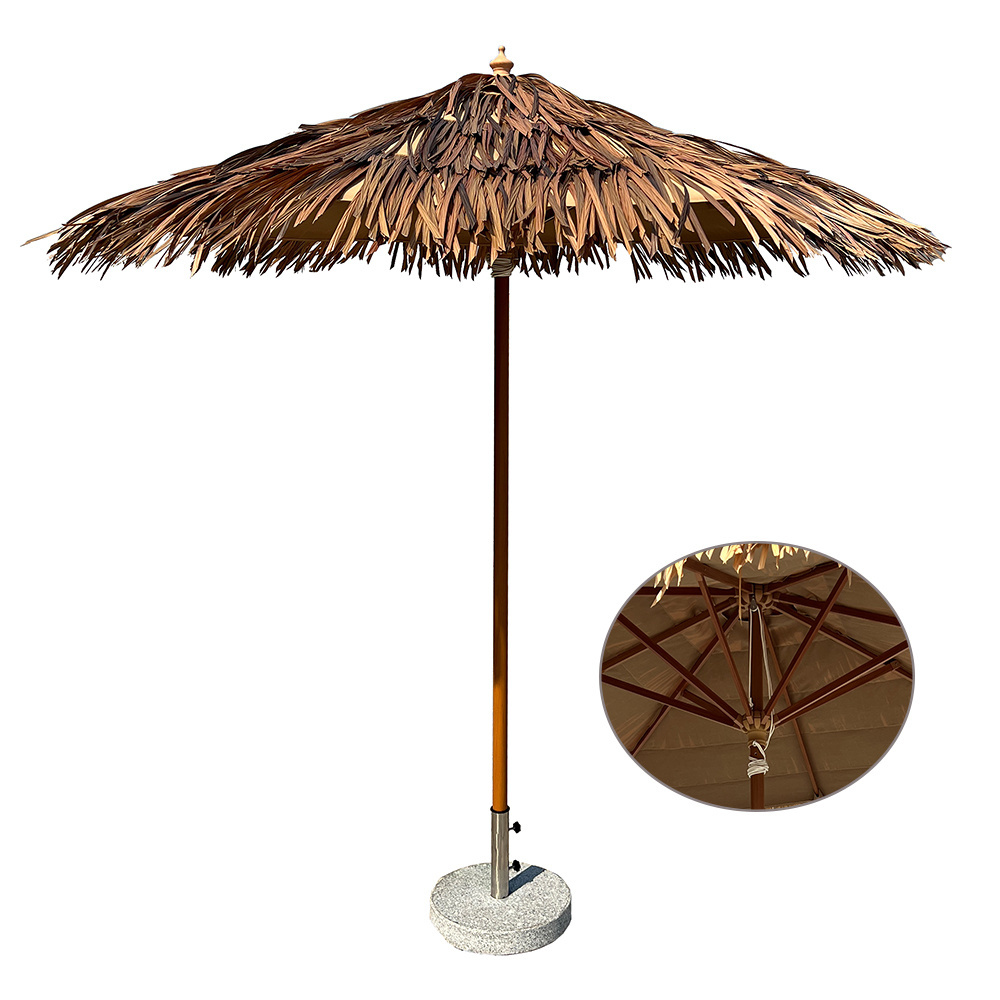 Pengyi Outdoor sunshade sunscreen waterproof parasol outdoor seaside beach garden camping straw thatch umbrella