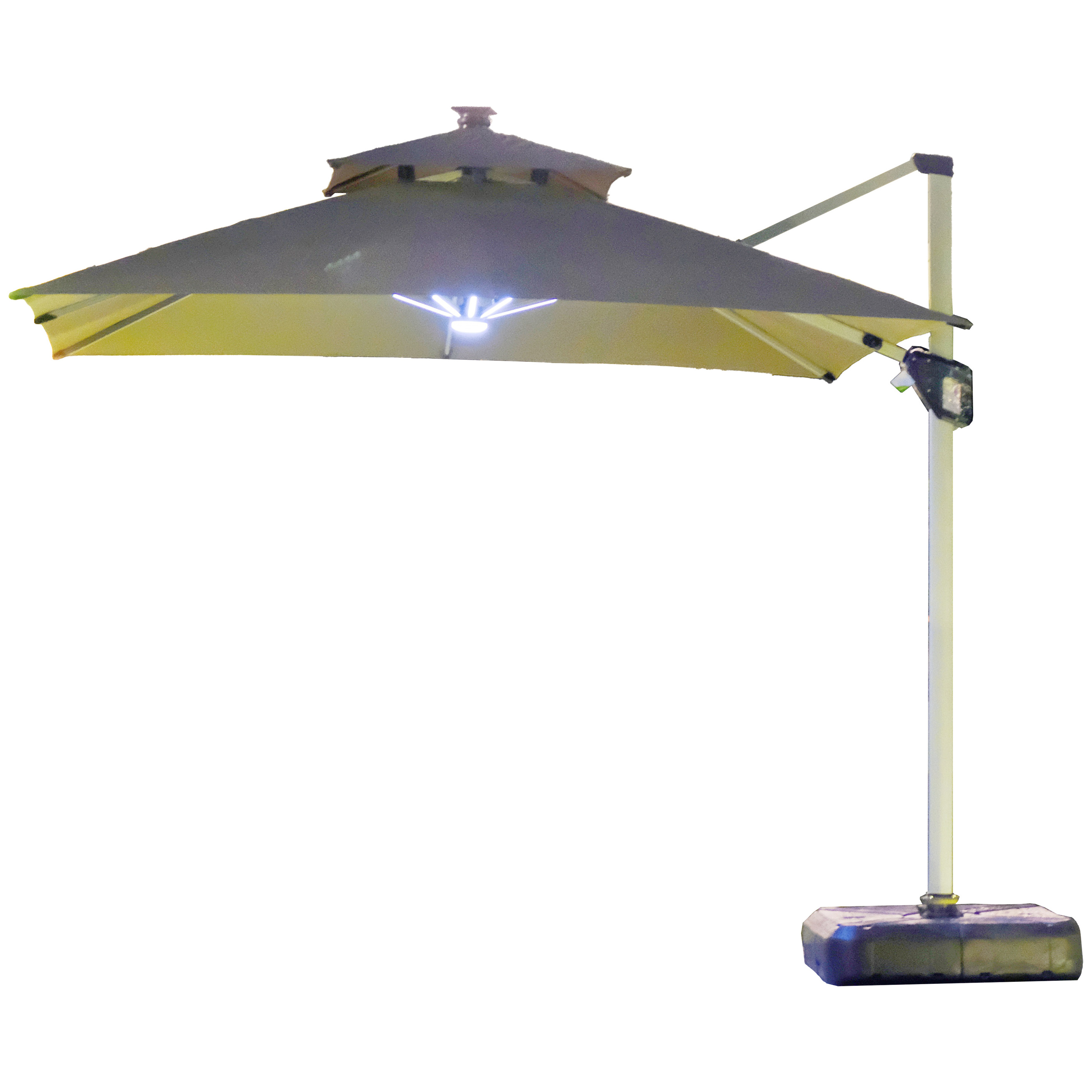 Pengyi high quality roman umbrella led light beach umbrella heavy duty large light outdoor sun umbrella