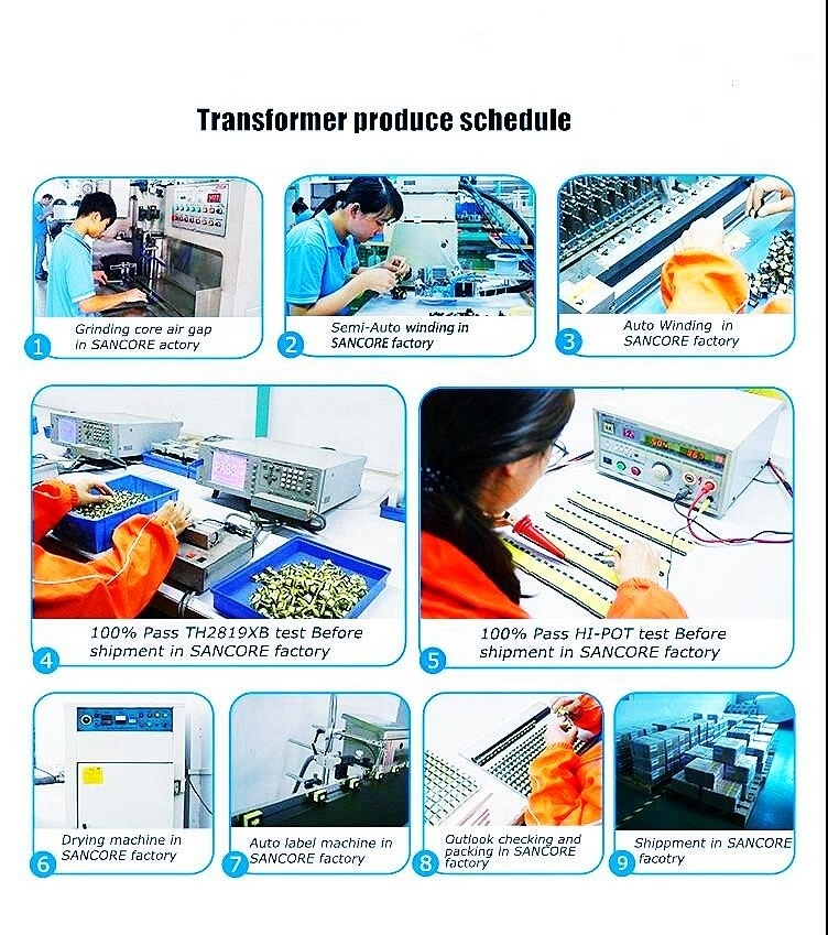 ODM/OEM EE33 Vertical toroidal DC AC inverter charger board transformer for computer  transformer for car equipment