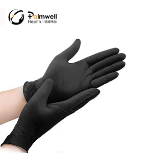 Work gloves waterproof black nitrile gloves heavy duty safety gloves working for protection