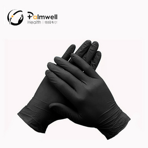 Wholesale Free Sample Nitrile Gloves Black Powder-free Tattoo Gloves 100 Pcs/box Food Grade Nitrile Gloves