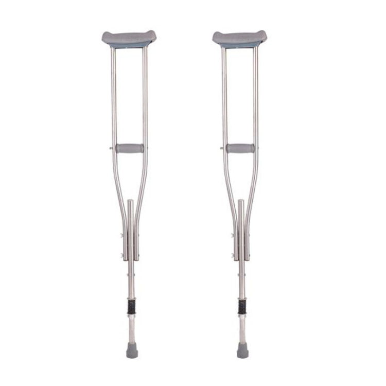 Walking Cane AdjustableUnderarm Crutches Axillary Crutches for Injuried Elderly