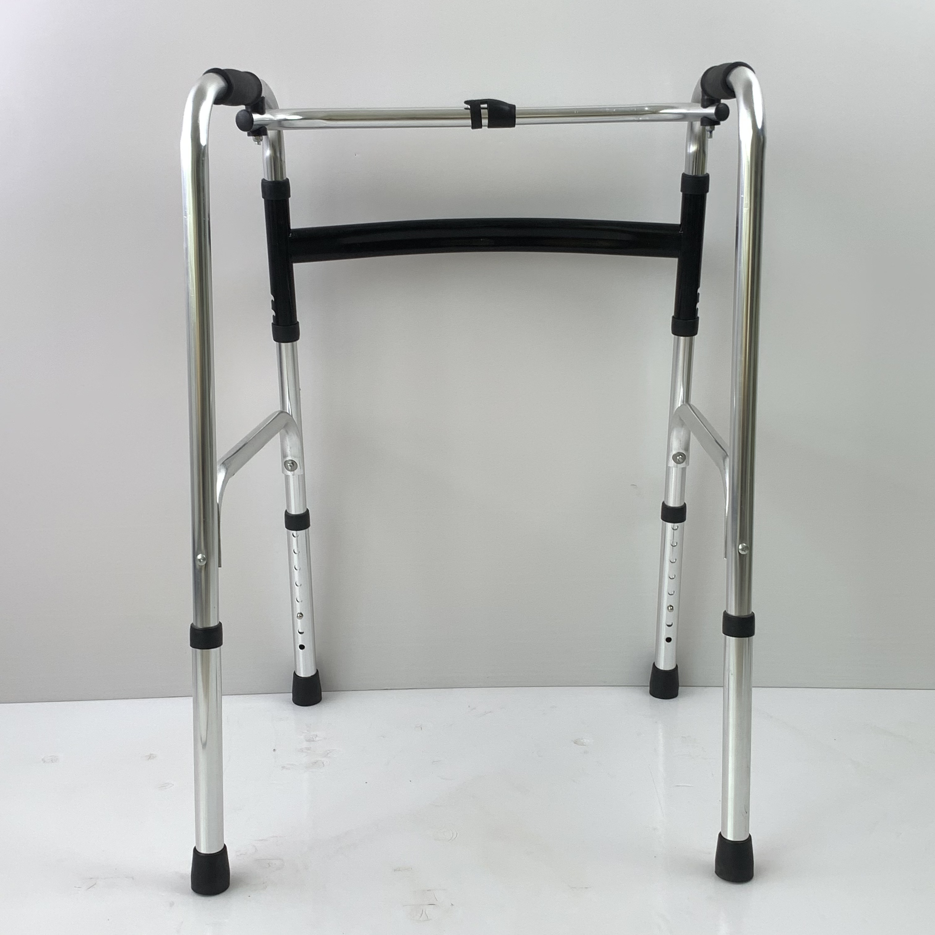 Factory supply elderly walker height adjustable foldable aluminum alloy and stainless steel walker for the disabled