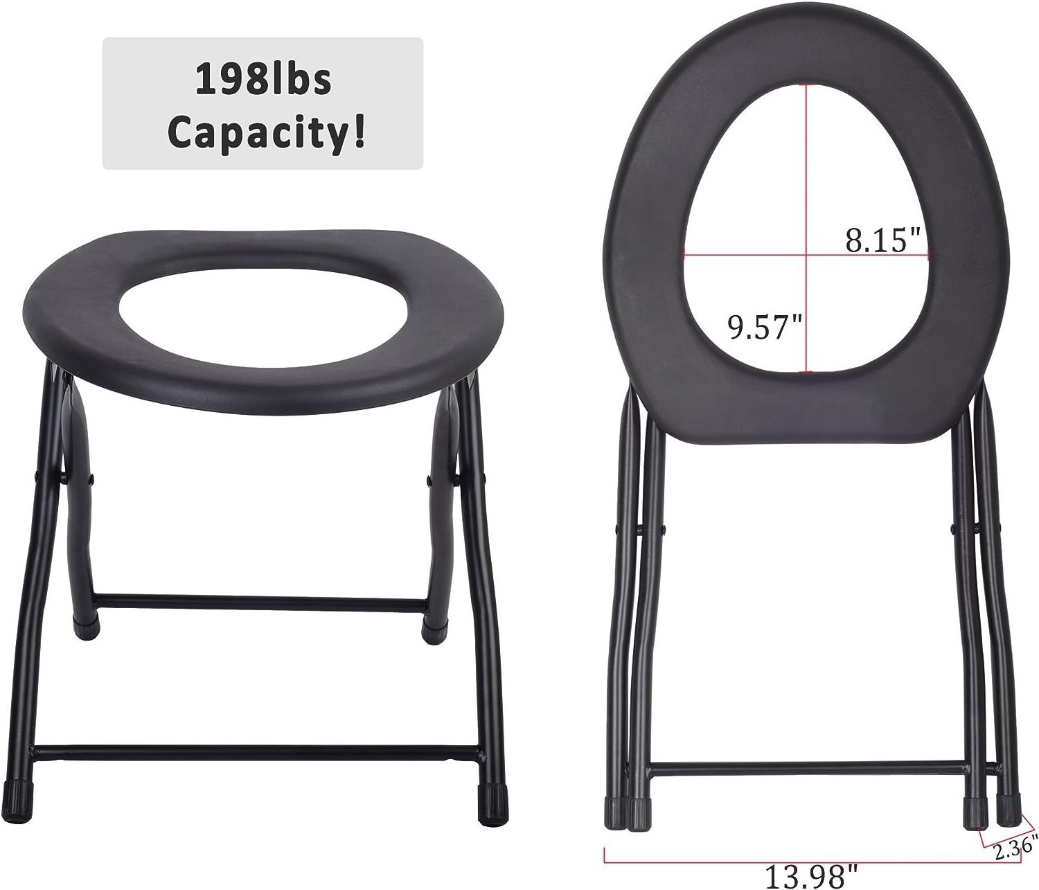 Folding Commode Chair Portable Toilet Seat