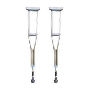 Walking Cane AdjustableUnderarm Crutches Axillary Crutches for Injuried Elderly