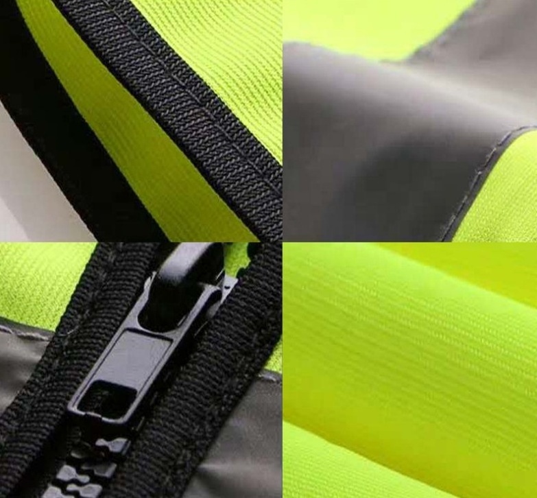 Customized Yellow Black Orange Long Sleeve Reflective High Visible Engineer Security Safety Vest