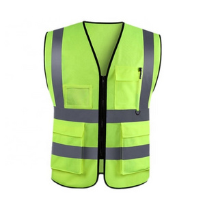 Customized Yellow Black Orange Long Sleeve Reflective High Visible Engineer Security Safety Vest