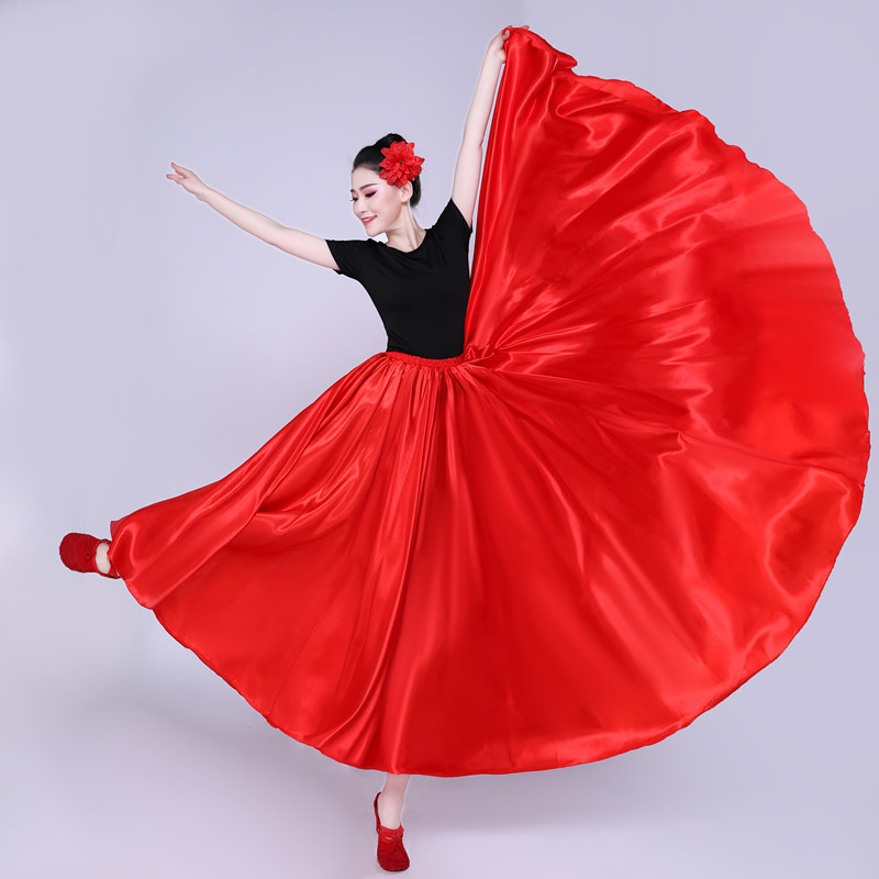 Dance Bustle Swing Skirt Modern Performance Costumes ChorusWear Practice Clothes Female Long Skirt Performance Clothes