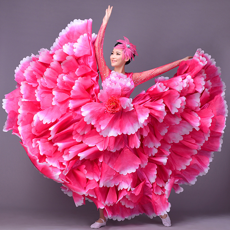 Flamenco Dress Dance Gypsy Skirt Woman Spain Belly Costumes Stage Performance Wear dance Show clothes