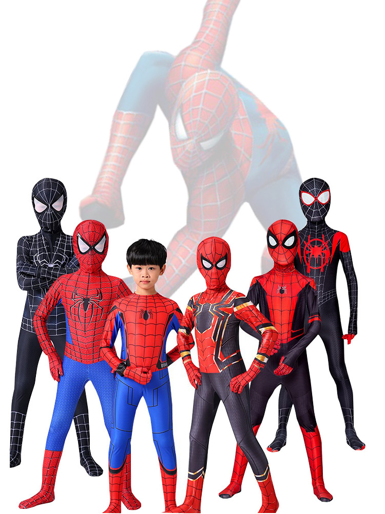 Iron Spider Cosplay Amazing Spiderman Miles Halloween Costume Peter Parker Zentai Suit Superhero Bodysuit For Kids Adult