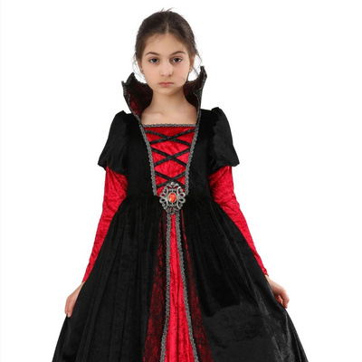 Hot Halloween Carnival Costumes Vampire Queen Cosplay Dress Princess Dresses